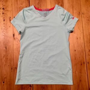 Turquoise athletic T-shirt